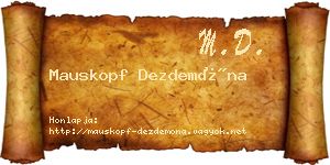 Mauskopf Dezdemóna névjegykártya